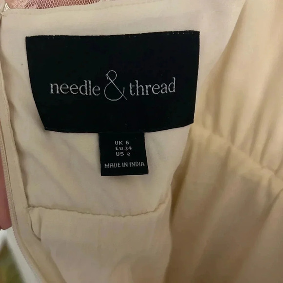 Needle & Thread Whitehorn Mini Dress Size 2 Beaded And Embroidered Floral - Picture 9 of 9